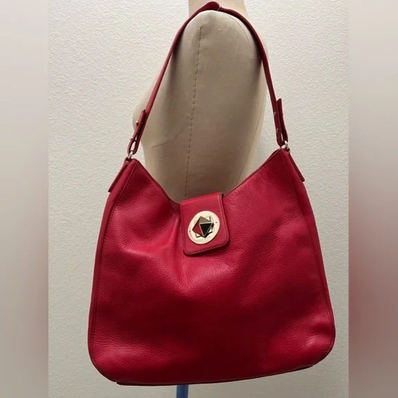 Kate Spade red leather Jamie Chrystie Street hobo shoulder bag - Picture 1 of 14